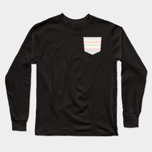 Pocket - Marker Stripes Multi Long Sleeve T-Shirt